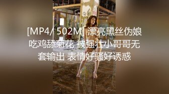 [MP4/ 502M] 漂亮黑丝伪娘吃鸡舔菊花 被强壮小哥哥无套输出 表情好骚好诱惑