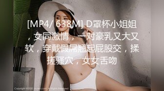 [MP4/ 638M] D罩杯小姐姐，女同激情，一对豪乳又大又软，穿戴假屌翘起屁股交，揉搓骚穴，女女舌吻