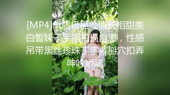 [MP4]气质极品颜值长相甜美白皙妹子手指扣逼自慰，性感吊带黑丝珍珠丁字裤掰穴扣弄呻吟娇喘