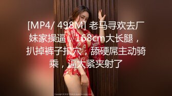 [MP4/ 498M] 老马寻欢去厂妹家操逼，168cm大长腿，扒掉裤子扣穴，舔硬屌主动骑乘，逼太紧夹射了